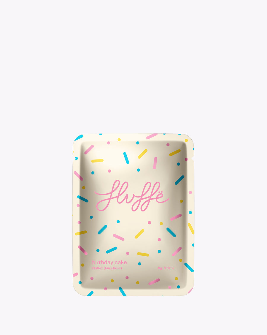 Sprinkled bag with vanilla fairy floss for birthday presents, gift ideas or a sweet treat.