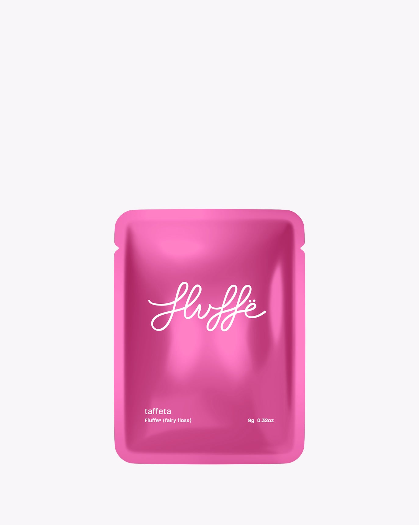 Fluffe rose fairy floss in a pink bag